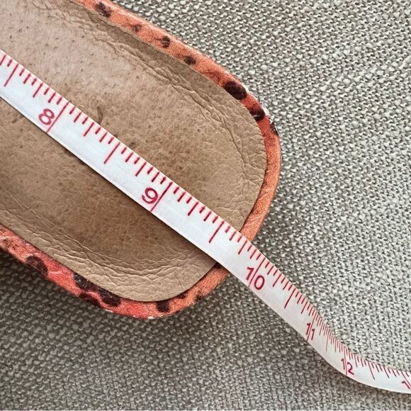 Madewell Size 7 Amber Sandal in Snake Embossed Leather Orange Chunky Heel - Picture 9 of 9